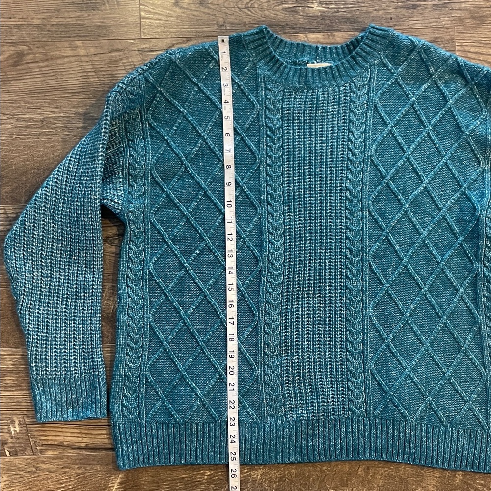 St. John's Bay Teal Crewneck Sweater‎ Size XL - Picture 4 of 6